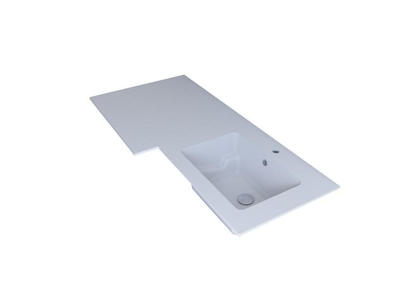 Lavabo Lavatoio Unitop BONK Vasca Destra 141x51/63,8 cm Bianco Opaco | IperCeramica Lavabo Lavatoio Unitop BONK Vasca Destra 141x51/63,8 cm Bianco Opaco | IperCeramica