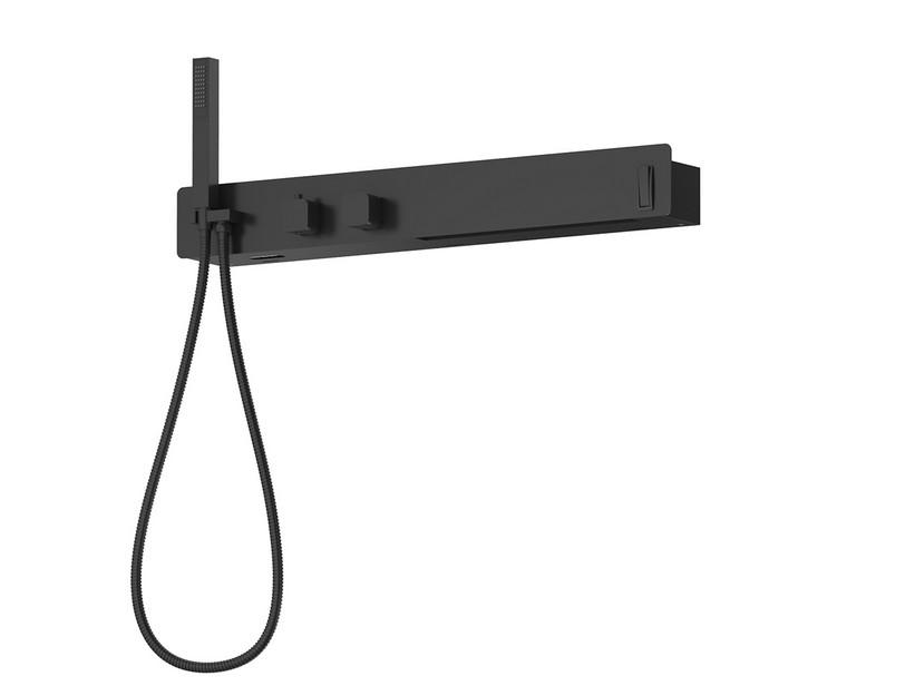 Termostatischer Duschmischer mit Multifunktionsablage Luna Spa Schwarz matt | IperCeramica Termostatischer Duschmischer mit Multifunktionsablage Luna Spa Schwarz matt | IperCeramica