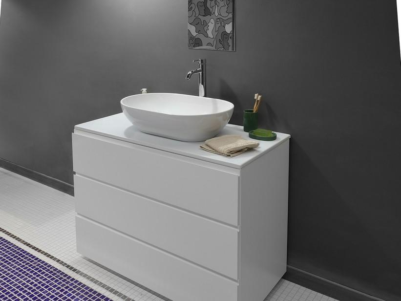 Waschbecken Le Ciotole, ovales Design, 60x40xH 16 cm, aus glänzend weißer Keramik | IperCeramica Waschbecken Le Ciotole, ovales Design, 60x40xH 16 cm, aus glänzend weißer Keramik | IperCeramica