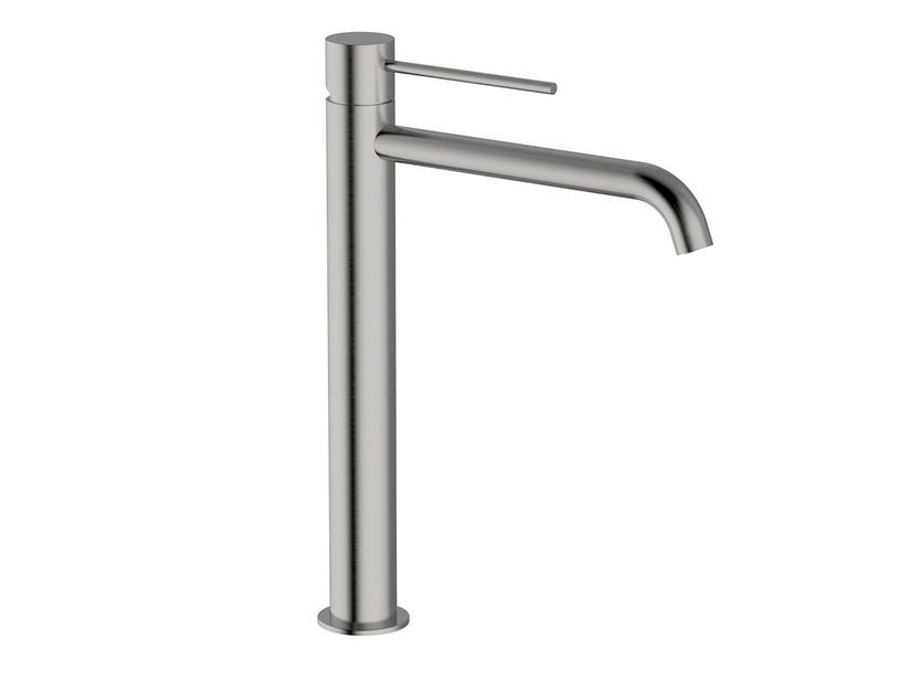 Waschtischarmatur hoch Detroit ohne Ablauf aus gebürstetem Nickel | IperCeramica Waschtischarmatur hoch Detroit ohne Ablauf aus gebürstetem Nickel | IperCeramica