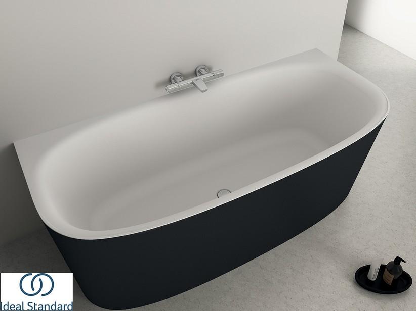 Freistehende Badewanne Wandmontage Ideal Standard® Atelier Dea 180x80 cm Zweifarbig Weiß/Seidenschwarz Matt | IperCeramica Freistehende Badewanne Wandmontage Ideal Standard® Atelier Dea 180x80 cm Zweifarbig Weiß/Seidenschwarz Matt | IperCeramica