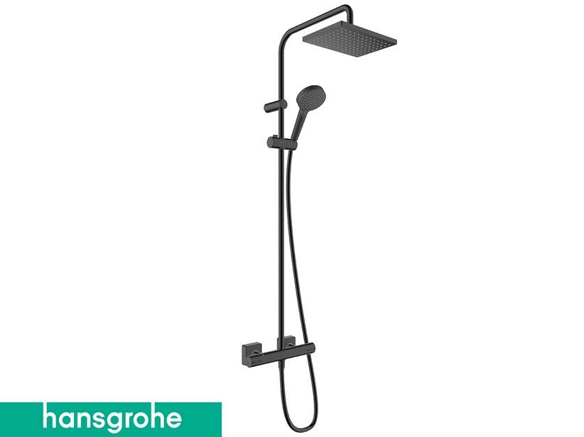 Duschgarnitur Hansgrohe® Vernis Shape Showerpipe 230 mit Thermostat Schwarz matt | IperCeramica Duschgarnitur Hansgrohe® Vernis Shape Showerpipe 230 mit Thermostat Schwarz matt | IperCeramica