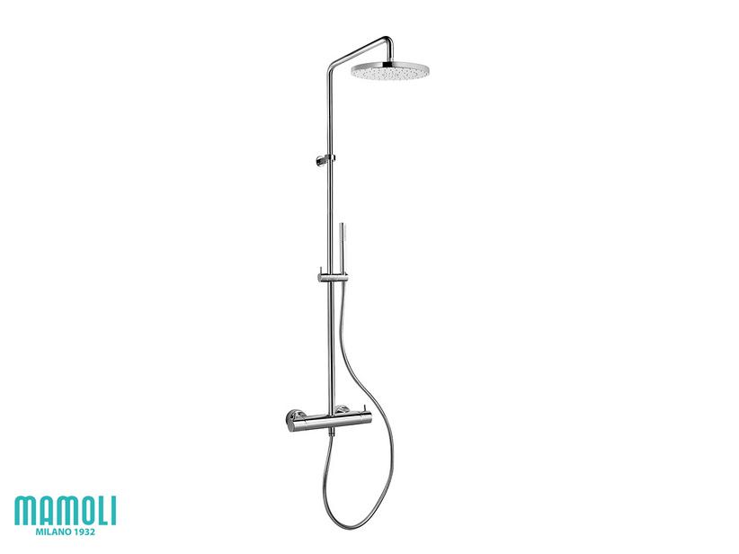 Duschsäule Pico mit Thermostatarmatur und rundem Duschkopf Chrom | IperCeramica Duschsäule Pico mit Thermostatarmatur und rundem Duschkopf Chrom | IperCeramica