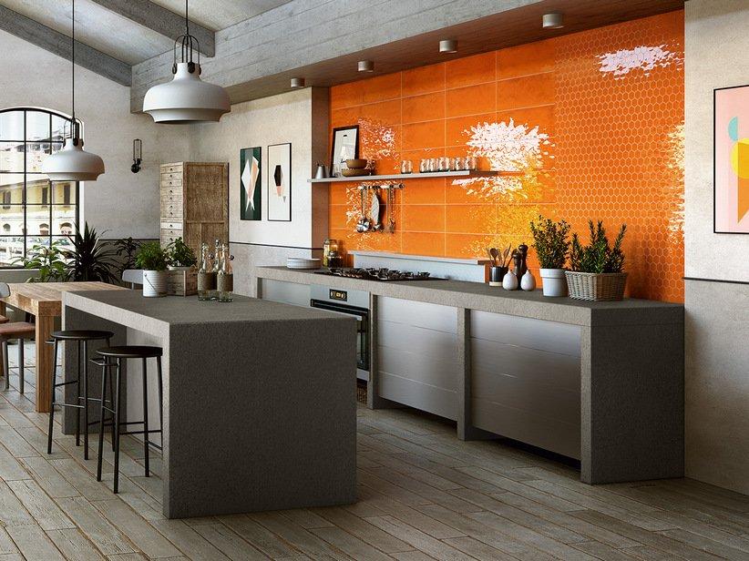 Wandfliese Intinta Mandarino 20x60 glänzend Orange | IperCeramica Wandfliese Intinta Mandarino 20x60 glänzend Orange | IperCeramica