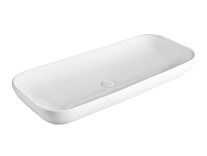 Aufsatzwaschbecken Ciotola 100x46 aus Keramik Weiß Glänzend | IperCeramica Aufsatzwaschbecken Ciotola 100x46 aus Keramik Weiß Glänzend | IperCeramica