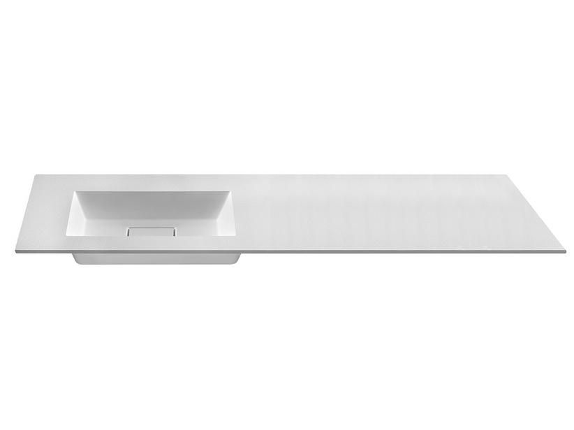 Einbauwaschbecken Unitop HIDE PIETRA 180,5x51,5 links aus Harz Weiß Halbpoliert | IperCeramica Einbauwaschbecken Unitop HIDE PIETRA 180,5x51,5 links aus Harz Weiß Halbpoliert | IperCeramica