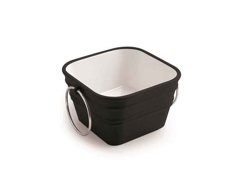 Hänge-/Aufsatzwaschbecken Bacile Qubo 40X40XH2 mit Ringen aus glänzender schwarzer Keramik | IperCeramica Hänge-/Aufsatzwaschbecken Bacile Qubo 40X40XH2 mit Ringen aus glänzender schwarzer Keramik | IperCeramica