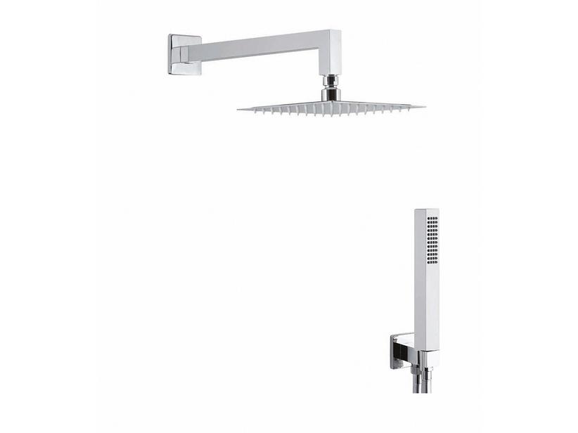 DUSCHSYSTEM MEL MIT KOPFBRAUSE QUADRATISCH EDELSTAHL U. BRAUSESET | IperCeramica DUSCHSYSTEM MEL MIT KOPFBRAUSE QUADRATISCH EDELSTAHL U. BRAUSESET | IperCeramica