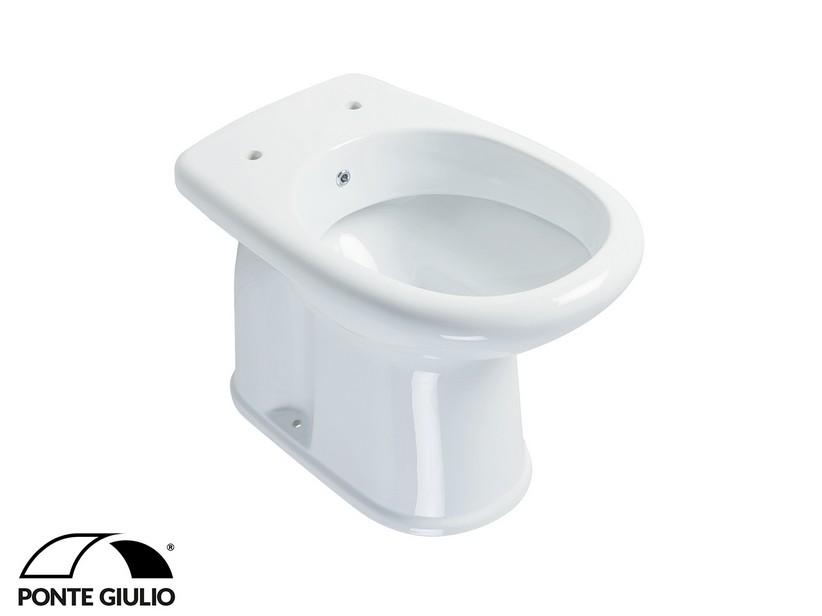 Behindertengerechtes Stand-WC/Bidet Standard H40 cm Abfluss auf dem Boden Weiß | IperCeramica Behindertengerechtes Stand-WC/Bidet Standard H40 cm Abfluss auf dem Boden Weiß | IperCeramica