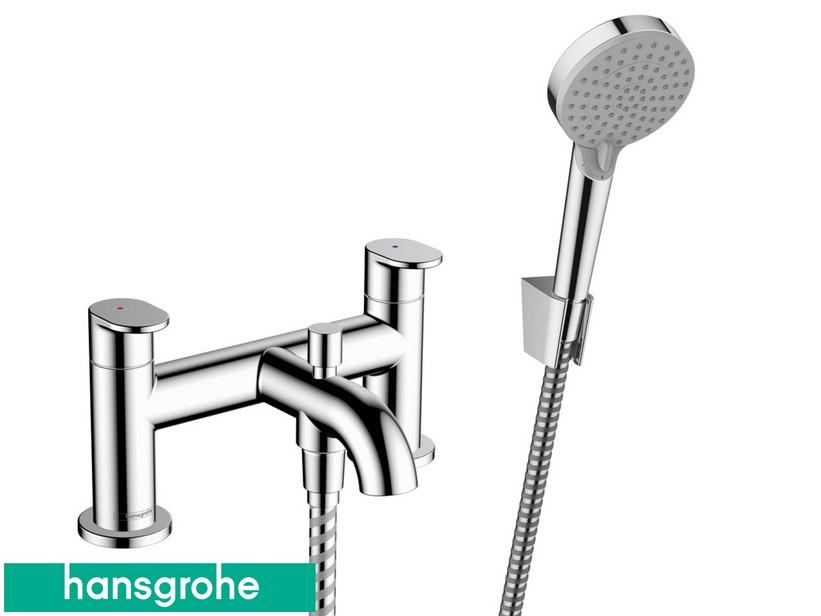 2-Loch-Armatur für den Badewannenrand mit Umschaltventil und Handbrause Hansgrohe® Vernis Blend Chrom | IperCeramica 2-Loch-Armatur für den Badewannenrand mit Umschaltventil und Handbrause Hansgrohe® Vernis Blend Chrom | IperCeramica