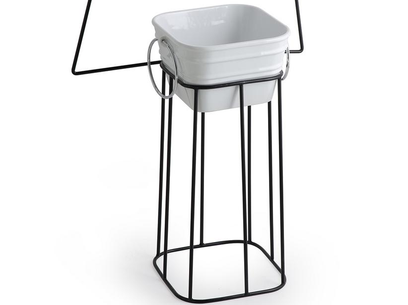 Waschtischmöbel aus Metall Bacile Qubo Matt Schwarz | IperCeramica Waschtischmöbel aus Metall Bacile Qubo Matt Schwarz | IperCeramica