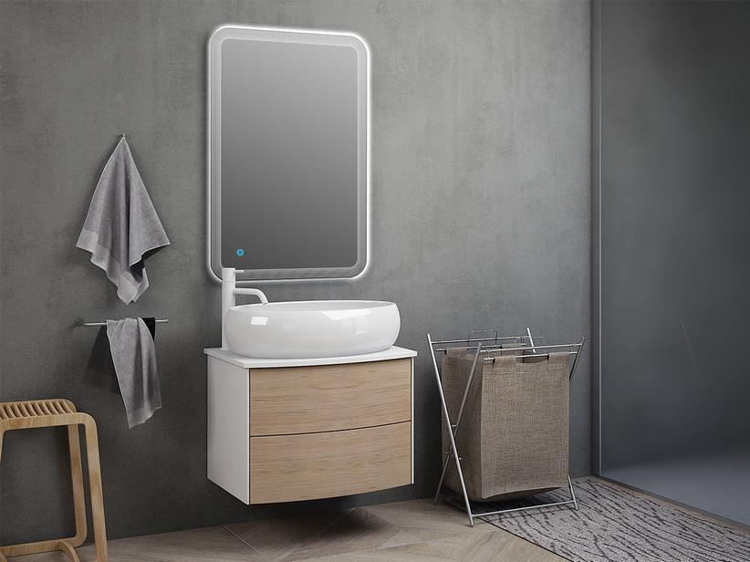 Badmöbel Olas 62 Unterteil und Platte Eiche Tabak | IperCeramica Badmöbel Olas 62 Unterteil und Platte Eiche Tabak | IperCeramica