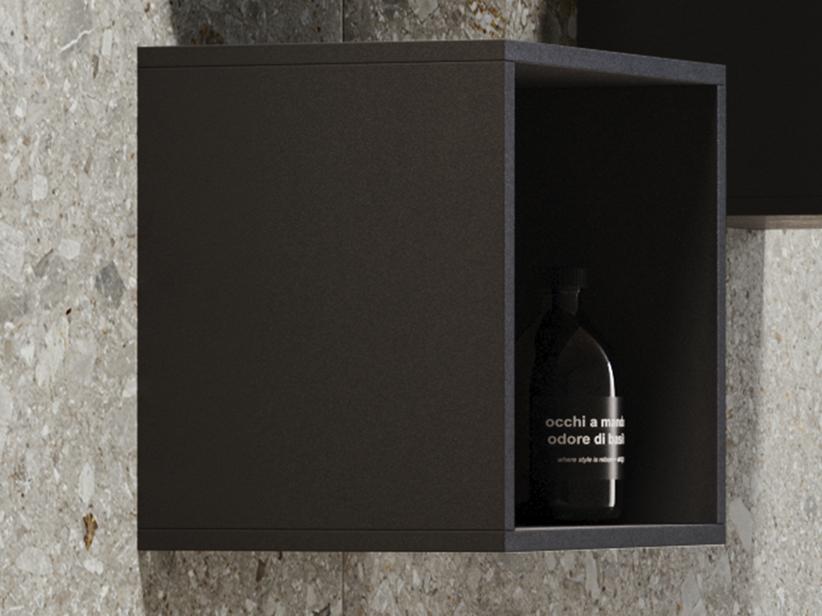 Badezimmer-Hängemöbel Würfel PORTLAND 28x28 cm Schwarz Portland | IperCeramica Badezimmer-Hängemöbel Würfel PORTLAND 28x28 cm Schwarz Portland | IperCeramica