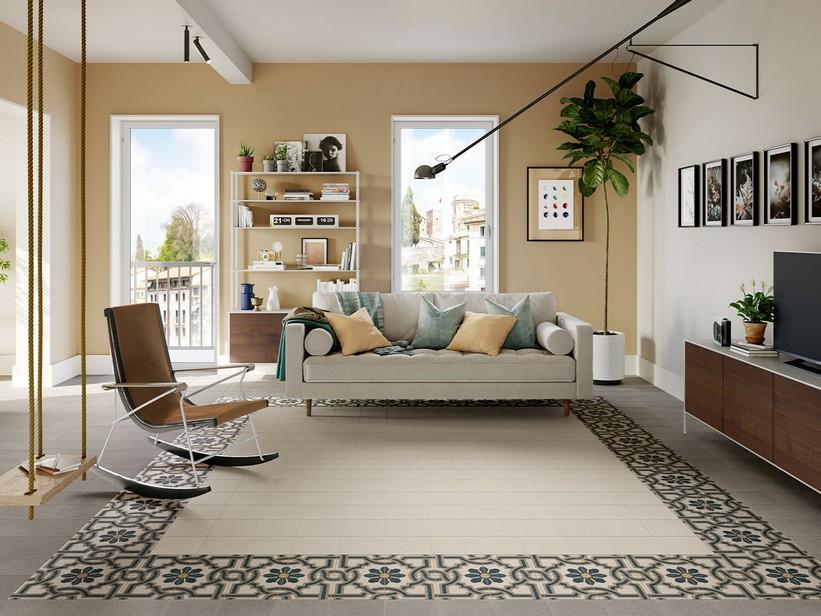 Fliese Novecento Deco Fiore 20X20 Dekoriert Zementoptik Gesprenkelt mit Marmorstaub | IperCeramica Fliese Novecento Deco Fiore 20X20 Dekoriert Zementoptik Gesprenkelt mit Marmorstaub | IperCeramica