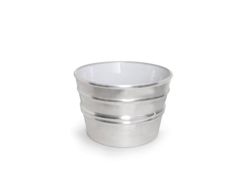 Hänge-/Aufsatzwaschbecken Bacile Ø46,5 cm H30 aus glänzender Keramik in satiniertem Silber | IperCeramica Hänge-/Aufsatzwaschbecken Bacile Ø46,5 cm H30 aus glänzender Keramik in satiniertem Silber | IperCeramica