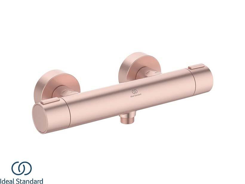 Aufputz-Thermostatarmatur für Dusche, 1-Weg, Rosè | IperCeramica Aufputz-Thermostatarmatur für Dusche, 1-Weg, Rosè | IperCeramica