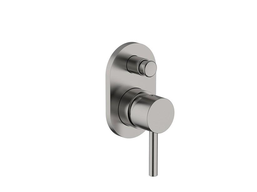 Einbau-Duscharmatur Detroit mit Umschaltventil aus gebürstetem Nickel | IperCeramica Einbau-Duscharmatur Detroit mit Umschaltventil aus gebürstetem Nickel | IperCeramica