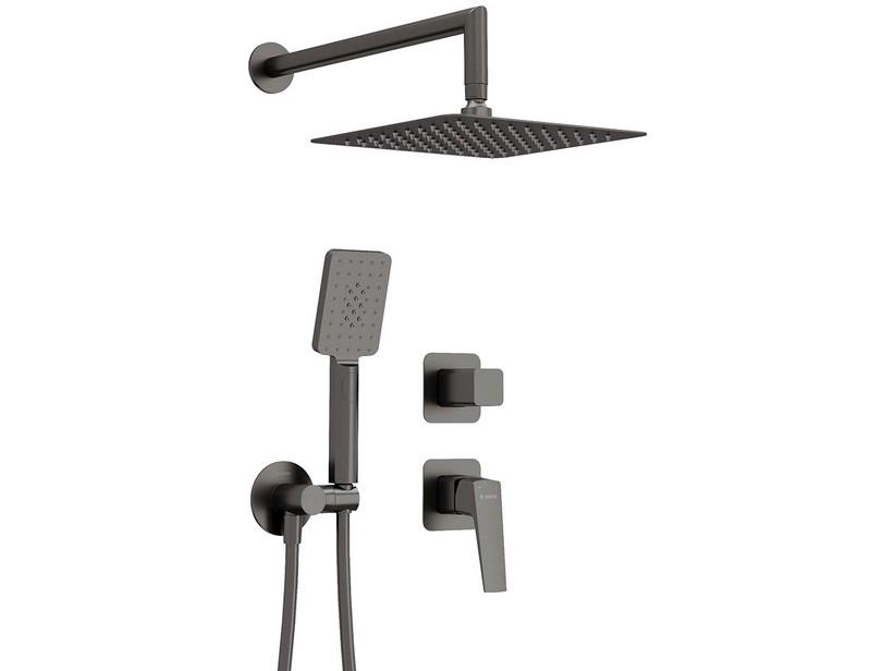 Unterputz-Duschmischer Blur mit Umsteller und 5-teiligem Set aus Titan-PVD | IperCeramica Unterputz-Duschmischer Blur mit Umsteller und 5-teiligem Set aus Titan-PVD | IperCeramica
