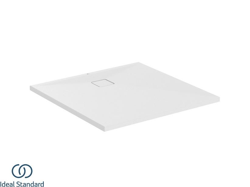 Duschwanne Ideal Standard® ULTRA FLAT EVO 100x100 H3,5 cm aus mattem, seidenweißem Harz | IperCeramica Duschwanne Ideal Standard® ULTRA FLAT EVO 100x100 H3,5 cm aus mattem, seidenweißem Harz | IperCeramica