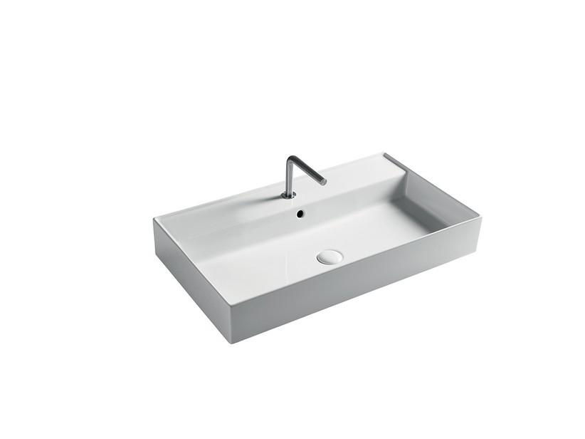 Waschbecken Unitop Twenty 81x46 cm Weiß glänzend | IperCeramica Waschbecken Unitop Twenty 81x46 cm Weiß glänzend | IperCeramica