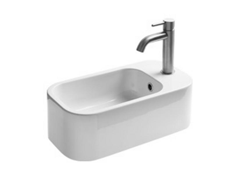 Vorderes Hängewaschbecken Cosa Mini 48X25 aus Keramik Weiß Glänzend | IperCeramica Vorderes Hängewaschbecken Cosa Mini 48X25 aus Keramik Weiß Glänzend | IperCeramica