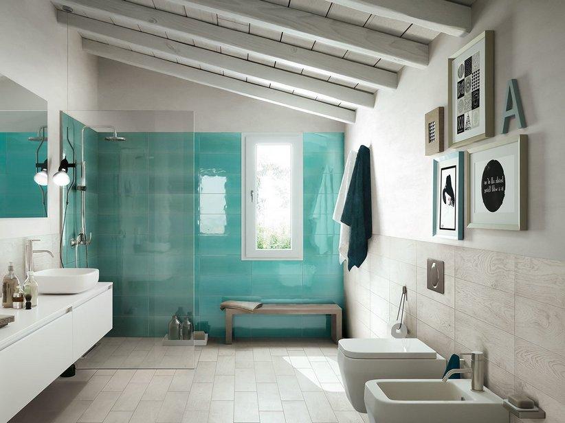 Wandfliese Lagoon Turquoise 20X50 Glänzend Grün Tiffany | IperCeramica Wandfliese Lagoon Turquoise 20X50 Glänzend Grün Tiffany | IperCeramica