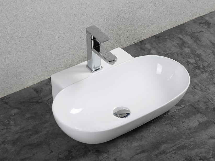 WAND/AUFSATZ-WASCHBECKEN LAMBRO 56X40XH13 cm KERAMIK WEISS GLÄNZEND | IperCeramica WAND/AUFSATZ-WASCHBECKEN LAMBRO 56X40XH13 cm KERAMIK WEISS GLÄNZEND | IperCeramica