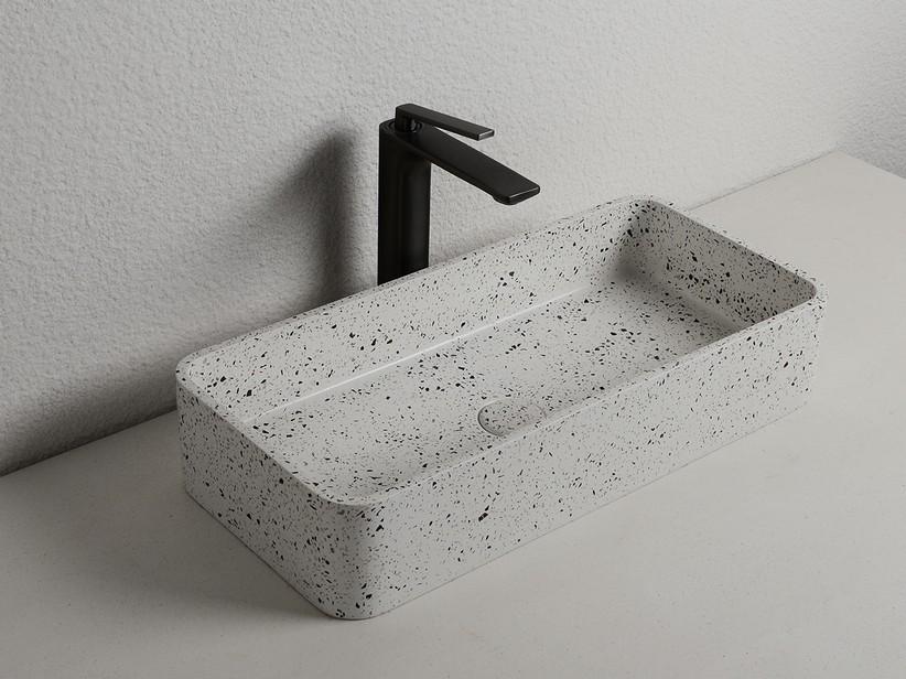 Aufsatzwaschbecken Terrazzo 60x28xH12 cm | IperCeramica Aufsatzwaschbecken Terrazzo 60x28xH12 cm | IperCeramica
