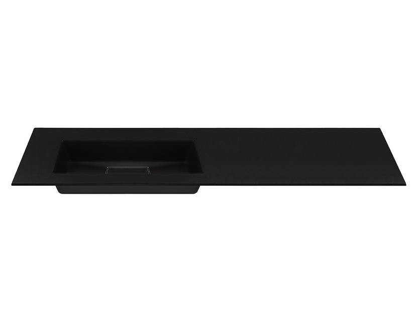 Einbauwaschbecken Unitop HIDE PIETRA 170,5x51, Links aus Harz Schwarz Halbpoliert | IperCeramica Einbauwaschbecken Unitop HIDE PIETRA 170,5x51, Links aus Harz Schwarz Halbpoliert | IperCeramica