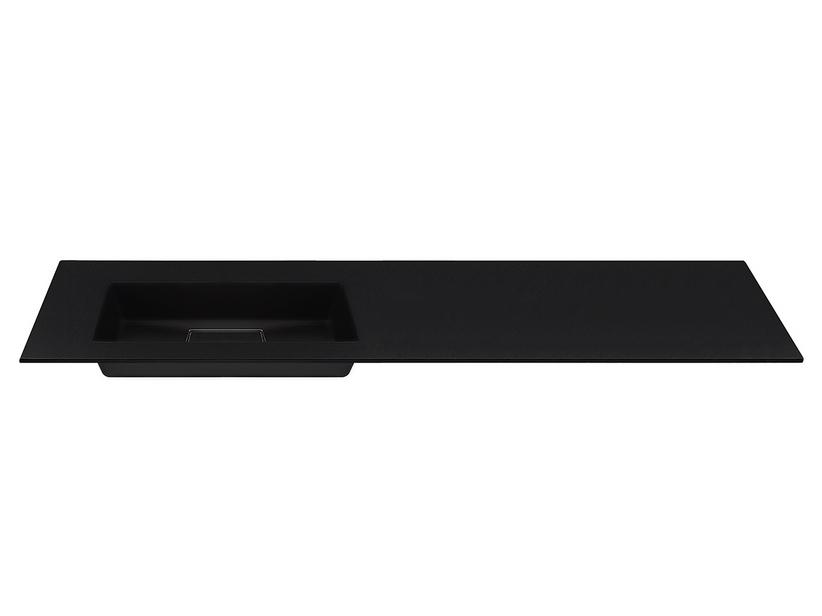 Einbauwaschbecken Unitop HIDE PIETRA 190,5x51, Links aus Harz Schwarz Halbpoliert | IperCeramica Einbauwaschbecken Unitop HIDE PIETRA 190,5x51, Links aus Harz Schwarz Halbpoliert | IperCeramica