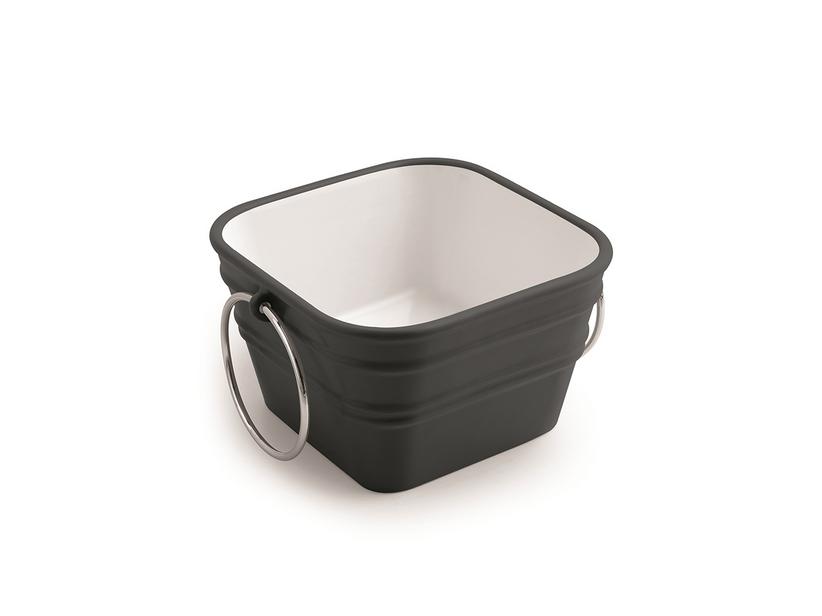 Hänge-/Aufsatzwaschbecken Bacile Qubo 40X40XH2 mit Ringen aus matter grauer Keramik | IperCeramica Hänge-/Aufsatzwaschbecken Bacile Qubo 40X40XH2 mit Ringen aus matter grauer Keramik | IperCeramica