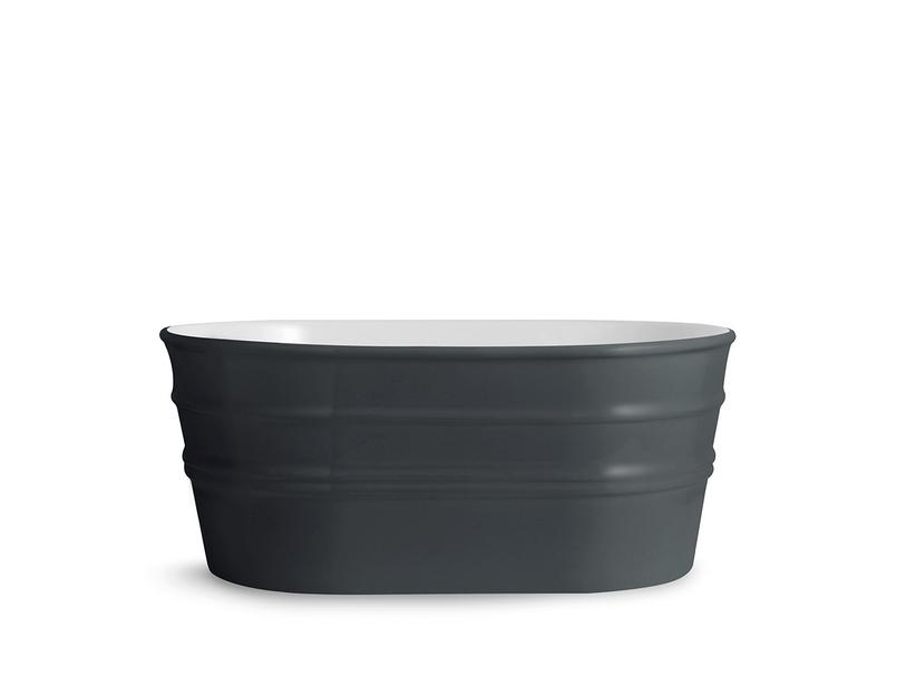 Hänge-/Aufsatzwaschbecken Tinozza 60X40XH25 aus matter grauer Keramik | IperCeramica Hänge-/Aufsatzwaschbecken Tinozza 60X40XH25 aus matter grauer Keramik | IperCeramica