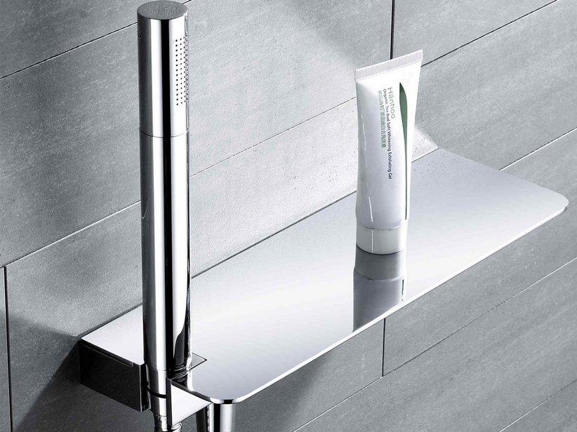 WASSERANSCHLUSS MEL MIT ABLAGE EDELSTAHL GLÄNZEND | IperCeramica WASSERANSCHLUSS MEL MIT ABLAGE EDELSTAHL GLÄNZEND | IperCeramica