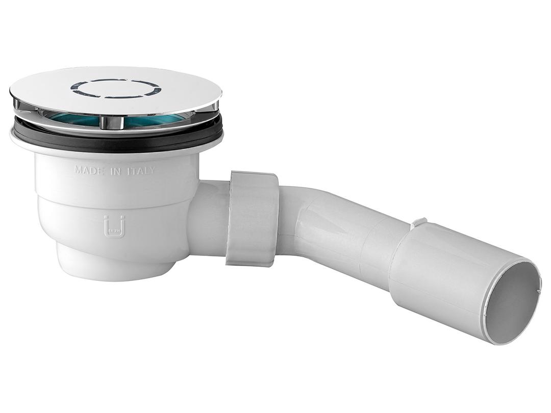 Ablaufgarnitur Decò Ø90 mm Kappe aus Metall chrom | IperCeramica Ablaufgarnitur Decò Ø90 mm Kappe aus Metall chrom | IperCeramica