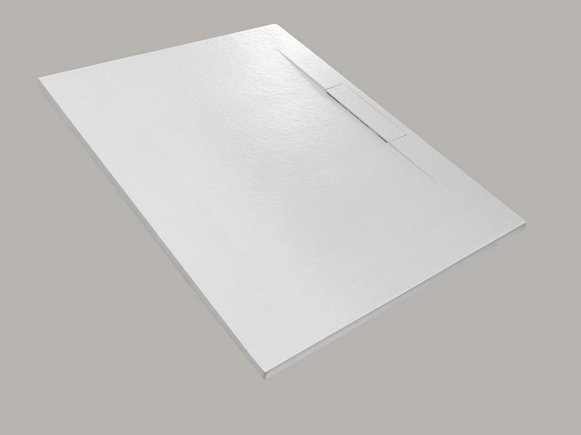 Duschwanne Dot 90x160 cm Harz mit gehämmerter Steinoptik Weiß | IperCeramica Duschwanne Dot 90x160 cm Harz mit gehämmerter Steinoptik Weiß | IperCeramica