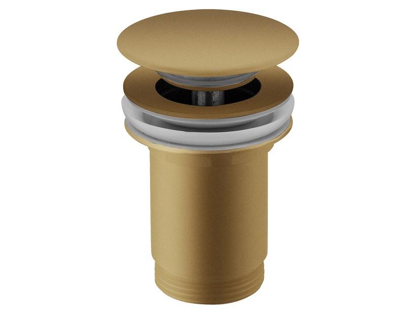 Click-Clack-Ablaufgarnitur STELO mit Überlaufloch, satiniertes Gold | IperCeramica Click-Clack-Ablaufgarnitur STELO mit Überlaufloch, satiniertes Gold | IperCeramica