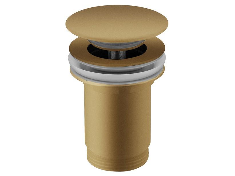 Click-Clack-Ablaufgarnitur STELO ohne Überlaufloch satiniertes Gold | IperCeramica Click-Clack-Ablaufgarnitur STELO ohne Überlaufloch satiniertes Gold | IperCeramica