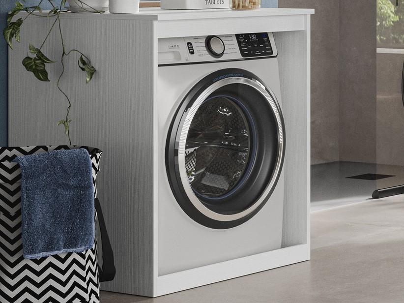 Badmöbel QUBO Waschmaschinenmöbel Weiß Matrix | IperCeramica Badmöbel QUBO Waschmaschinenmöbel Weiß Matrix | IperCeramica