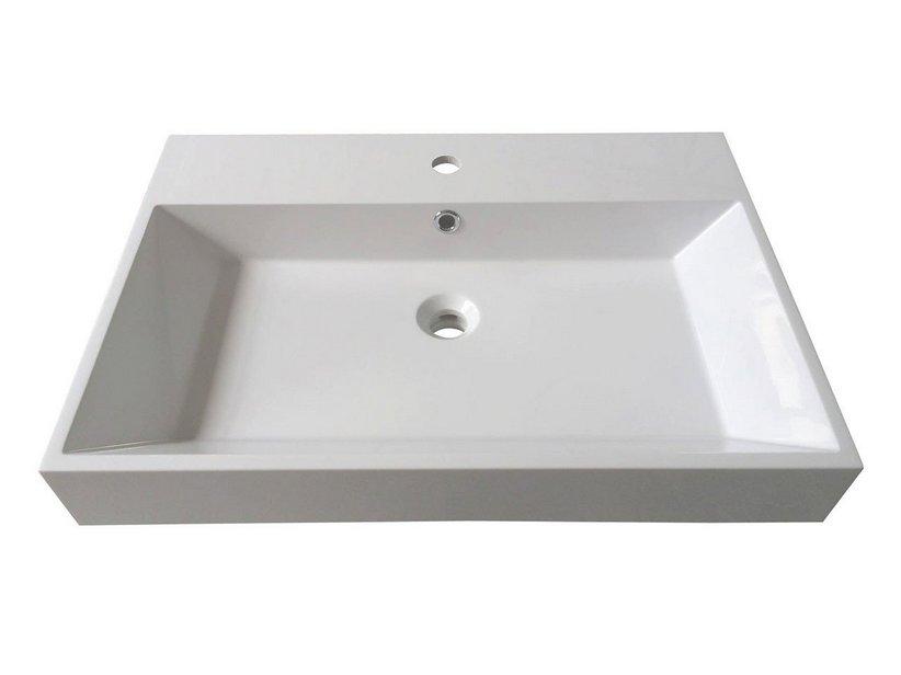 AUFSATZ/EINBAU-WASCHTISCH UNITOP QUBO 70X48 cm HARZ WEISS GLÄNZEND | IperCeramica AUFSATZ/EINBAU-WASCHTISCH UNITOP QUBO 70X48 cm HARZ WEISS GLÄNZEND | IperCeramica