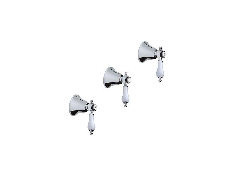 Ensemble robinets 3 trous douche à encastrer avec inverseur 2 voies Desk chrome | IperCeramica Ensemble robinets 3 trous douche à encastrer avec inverseur 2 voies Desk chrome | IperCeramica