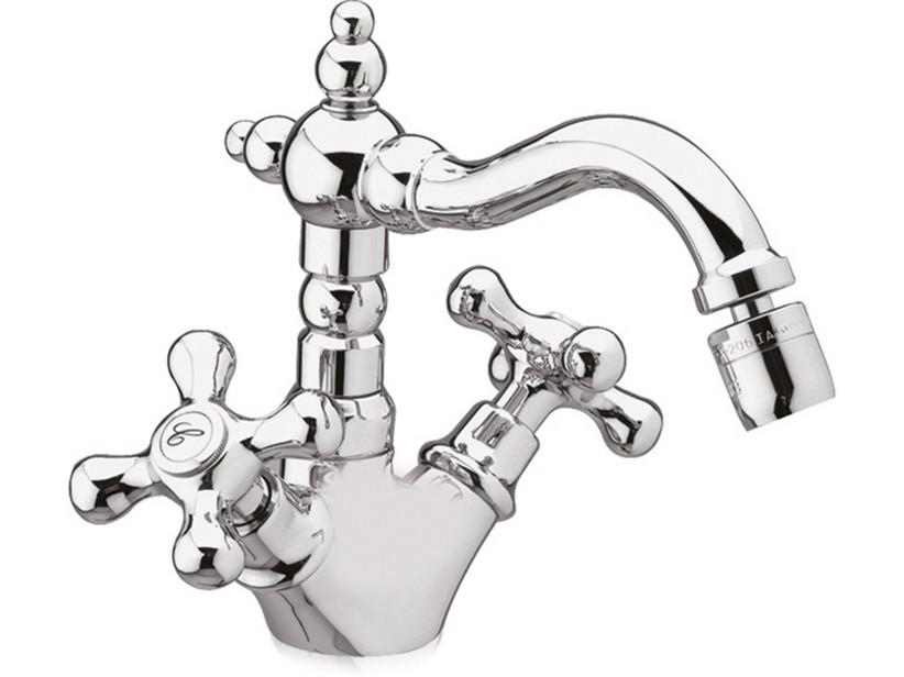 Mitigeur bidet monotrou Olimpia canne à l'ancienne chrome | IperCeramica Mitigeur bidet monotrou Olimpia canne à l'ancienne chrome | IperCeramica