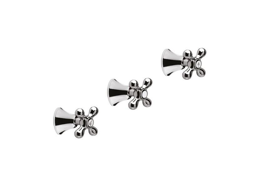 Ensemble robinets 3 trous douche à encastrer avec inverseur 2 voies Olimpia chrome | IperCeramica Ensemble robinets 3 trous douche à encastrer avec inverseur 2 voies Olimpia chrome | IperCeramica