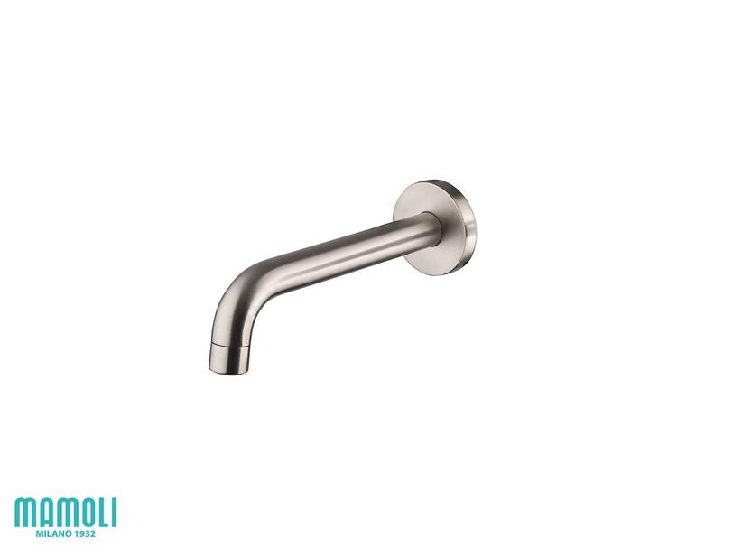 Bec encastré 19 cm Gretha laiton effet inox brossé | IperCeramica Bec encastré 19 cm Gretha laiton effet inox brossé | IperCeramica