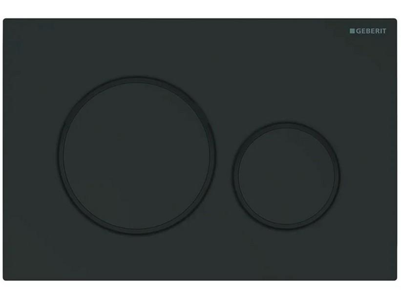 Plaque de commande WC Geberit Sigma20 2 touches noir brillant | IperCeramica Plaque de commande WC Geberit Sigma20 2 touches noir brillant | IperCeramica