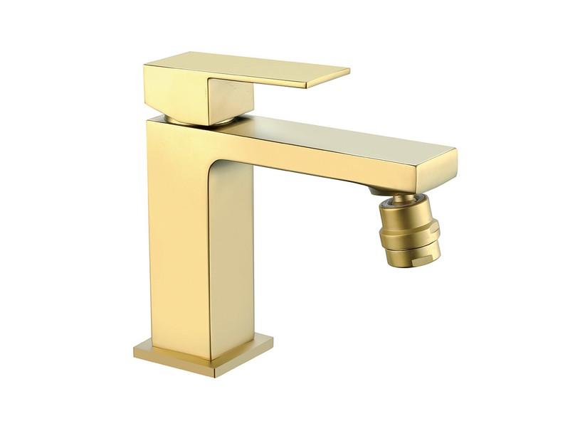 Mitigeur monocommande bidet Kyra en PVD or brossé | IperCeramica Mitigeur monocommande bidet Kyra en PVD or brossé | IperCeramica