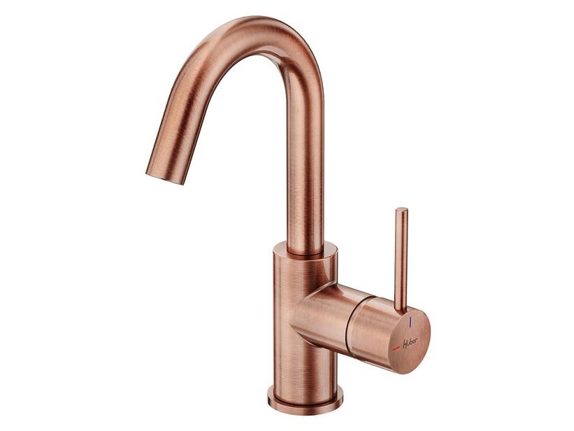 Mitigeur pour lavabo avec poignée latérale Bora monocommande cuivre brossé | IperCeramica Mitigeur pour lavabo avec poignée latérale Bora monocommande cuivre brossé | IperCeramica