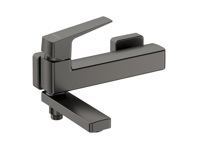 Mitigeur externe de baignoire Blur avec bec orientable en PVD titane | IperCeramica Mitigeur externe de baignoire Blur avec bec orientable en PVD titane | IperCeramica