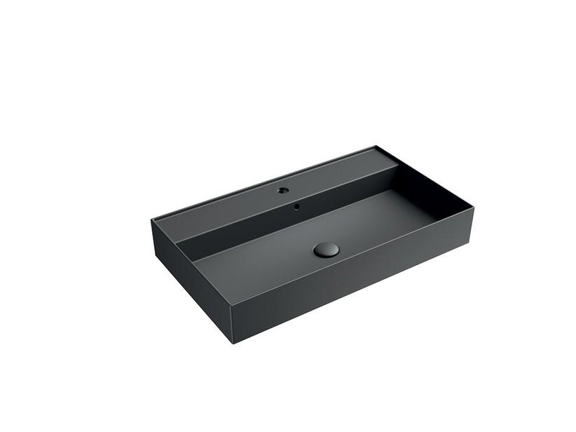 Lavabo Unitop Twenty 81x46 cm noir mat | IperCeramica Lavabo Unitop Twenty 81x46 cm noir mat | IperCeramica