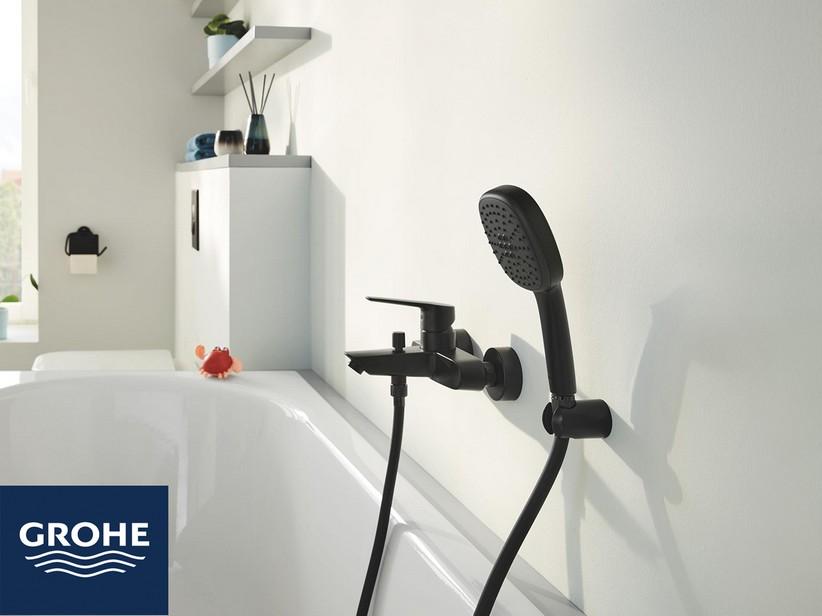 Kit Duplex douche Grohe® Vitalio Comfort 110 avec douchette 2 jets noir mat | IperCeramica Kit Duplex douche Grohe® Vitalio Comfort 110 avec douchette 2 jets noir mat | IperCeramica