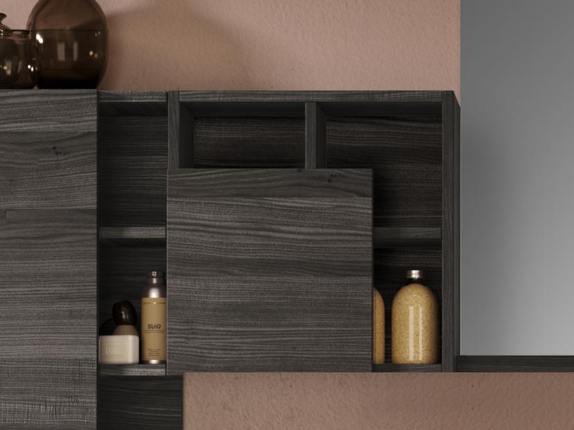 Placard de salle de bains Qubo carré ouvert h45 cm. Orme lave | IperCeramica Placard de salle de bains Qubo carré ouvert h45 cm. Orme lave | IperCeramica